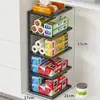 Estante de almacenamiento para film plástico, organizador de compartimento de gabinete, organizador de arte en hierro simple de plástico para bolsas de plástico con espacio de capas ahorrador