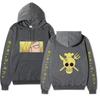 Suéter de una pieza de anime japonés de otoño e invierno, chaqueta polar estampada Solon, sudadera con capucha para hombre y mujer
