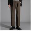 Pantalones casuales para hombre otoño e invierno pantalones drapeados pantalones de traje para hombre 2023 nuevos plisado único combinan con todo pantalones largos