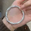 Contas de Transferência Prata Pulseira de Diamante Impopular Design de Alto Padrão para Mulheres Joias de Mão Atacado Joias de Mão Contas de Joia para Meninas
