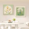Pintura decorativa para sala de estar em estilo creme, cura fresca, mural de cabeceira para quarto, simples, sentido avançado, fundo de sofá, pintura para pendurar na parede
