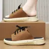 Chinelo Masculino 2025 Verão Novo Antiderrapante Casual Masculino para Uso Externo Esportivo Solado Grosso Sandálias de Praia Sapatos de Praia