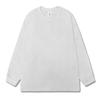 Camiseta de Algodón para Mujer 2026 Primavera Nuevo Estilo Manga Larga Cuello Redondo 220g Puños Acanalados Corte Holgado Camiseta de Capa Interior Color Sólido