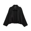 Chaqueta Bomber Europea y Americana de Primavera y Otoño 2025 Manga Murciélago Cierre Holgada Textura de Gamuza Top Casual para Mujer B6