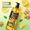 Champú Refrescante OEM de Limón y Jengibre Transfronterizo Control de Grasa Anticaspa Anti-Picazón Mejora la Sequedad Suaviza y Da Volumen al Cabello Champú