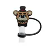 Tapa de Silicona con Forma de Oso de Dibujos Animados para Popote 8/10mm Tapa para Popote Decoración a Prueba de Polvo Anti-Derrames Tapón para Popote Venta al por Mayor