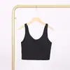 Chaleco en forma de U Lulu con etiqueta, Disponible para envío directo, Cuello alto ajustado, Ropa elástica para Fitness y Yoga