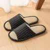 Zapatillas de lino Lida Nia para hombre, antideslizantes, primavera y otoño, para interior, hogar, silenciosas, para las cuatro estaciones, de tela de algodón y lino, nuevas para mujer
