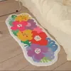 Manta de Mesita de Noche Familiar Estilo Lindo, Felpudo para Vestidor, Alfombra de Sala de Estar, Manta de Rayas de Gato Lindo para Mesita de Noche, Manta con Forma Especial, Esterilla para Ventana de Mirador