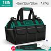 1 Pieza Bolsa de Herramientas de Electricista de 13 pulgadas con Tiras Reflectantes, Tela Oxford Duradera, Múltiples Bolsillos, Impermeable