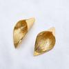 DIY pulseira roupas hairpin acessórios material de cobre em forma de folha pingente 18K real cor preservando pingente de folha tridimensional