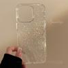 Capa de Celular Transparente com Glitter Fino para Apple iPhone 18 Promax 17 Adequada para iPhone 15 Capa Macia 11 Luxo de Alta Qualidade 12/14
