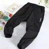 Pantalones de Verano Finos Bordados con Letras a Prueba de Mosquitos para Niños, Estilo Coreano, Pantalones Jogger Casuales Sueltos Elegantes para Niños Pequeños, Medianos y Grandes