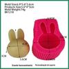 Bk1218 Cabeça de Coelho Gesso Vela Miffy Ornamento Resina Molde Silicone