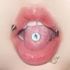 Ojo lengua uña degradado pupila mágica goteando aceite puede beber nicho ins acero titanio chica hot ins joyería piercing transfronterizo