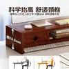 Soporte elevador para computadora de escritorio con cajón, estante para monitor, base elevada, soporte para laptop