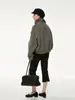 Nueva colección de invierno 2026: Abrigo de mezcla de lana al 50%, top casual de estilo europeo y americano para mujer, corte holgado, de doble botonadura, con cinturón