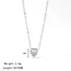 Novo Estilo Pequeno Doce Amor Zircônia Aço Titânio Colar Feminino Corrente de Clavícula Versátil Moda Simples Exquisito Pingente de Coração