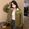 Chaqueta de diseño con costuras reforzadas, abrigo acolchado de algodón, 23 otoño e invierno, top casual coreano de ante sintético