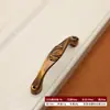 Maçaneta de Latão Estilo Antigo Maçaneta Vintage Estilo Europeu para Armários, Guarda-Roupas e Gavetas, Maçaneta de Ferragem para Móveis Estilo Americano com Dois Furos