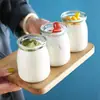 Botella de Vidrio para Pudín Botella de Yogur Botella de Mermelada Botella de Yogur Al por Mayor Vidrio Transparente Engrosado Resistente a Altas Temperaturas Sellada con Tapa