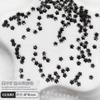 Popular celebridad en línea uña mineral Diamante Negro súper brillante negro plano diamante de forma especial elfo cálido mismo estilo joyería de uñas de diamante de diamante completo