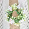 Corona Artificial Pequeñas Flores Silvestres Colgante Puerta Casa Decoración Pared Adorno Boda Planta Flor Corona de Boda