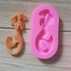 Molde de silicona para decoración de tartas con forma de sirena de estilo europeo, herramientas para hacer manualidades de resina, molde de chocolate