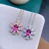 Topázio natural em pó preferencial lifting banhado a prata S925 ouro branco ouro rosa 5*7mm modelo de girassol
