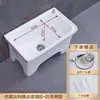 Lavabo de mopa cerámico simple de tamaño pequeño, independiente, para baño y balcón, con cubo para mopa de patas altas y desagüe