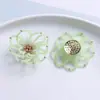 Cor de Luxo Leve Camada Dupla Oca Pétala Tigela Flor DIY Trançado à Mão Miçangas Grampo de Cabelo Acessórios de Cabelo Brincos Material Atacado