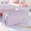 Estuche de lápices lindo y suave, gran capacidad, diseño único, elegante, minimalista, nuevo y perfecto para guardar material de papelería, ideal para estudiantes