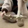 Zapatos de mujer tipo mocasín estilo retro con plataforma interior, pantuflas forradas de felpa y forro polar, modelo nuevo para otoño e invierno, cálidos para clima nevado