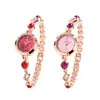 Reloj de Pulsera de Lujo Ligero de Alta Gama para Mujer con Incrustaciones de Cristal y Diamantes, Esfera Redonda Pequeña, Reloj de Pulsera para Mujer, Reloj de Cuarzo para Mujer
