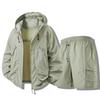 2390 Verano Ropa de Protección Solar con Capucha para Hombre y Mujer Traje Moda Cómodo Transpirable Secado Rápido Protección UV Exterior