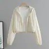 Ropa de Protección Solar de Nuevo Estilo para Mujer, Chaqueta Corta, Ropa Delgada Transpirable de Verano con Protección Solar, Top de Secado Rápido Anti-UV, Cárdigan Versátil