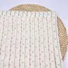 Tecido Crepe de Algodão Puro com Dupla Camada de Gaze Estampado de Coração Listrado para Roupas de Casa Pós-Parto para Bebês e Crianças Tecido para Camisola