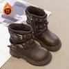 Botas para Niña Botas Martin 2026 Otoño Zapatos Infantiles Niños Zapatos de Algodón con Felpa Negra Botas Cortas Botas de Nieve Cálidas Botas de Media Caña