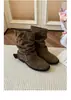 Botines de tacón grueso estilo francés para mujer, colección otoño 2026, perfectos con faldas, efecto adelgazante, botines negros tipo Dr. Martens, botines sencillos