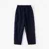 Pantalones de uniforme escolar de primavera y verano negro azul purpúreo pantalones deportivos para estudiantes de primaria y secundaria pantalones deportivos forrados de polar gruesos cálidos
