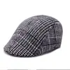 Boné retrô masculino outono e inverno boina xadrez chapéu coreano para meia-idade chapéu progressivo casual Joker atacado