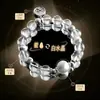 Pulsera de Cristal Natural para Estabilizar Emociones, Pulsera de Cristal Blanco, Simple y Minimalista, Lujo Ligero, de Nicho y Exquisita, Regalo para Mejor Amiga
