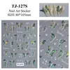 Adesivos de unhas deslumbrantes de borboleta transfronteiriços, vários estilos disponíveis, adesivos de unhas de borboleta 3D com estampa quente de aurora sonhadora, modelo TJ