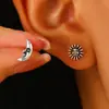 Europa y Estados Unidos aretes de sol y luna de moda transfronterizos estación independiente femenina aretes creativos de regalo de vacaciones