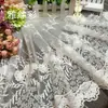 Falda de encaje de algodón de malla fina americana blanca de 45 cm, nueva falda de encaje de primavera, disponible en stock, teñible