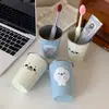Copo de Enxaguante Bucal Foca Fofa para Uso Doméstico, Versão para Casal, Copo para Escova de Dentes, Copo Dental de Aço Inoxidável para Dormitório Estudantil