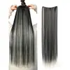 Pelucas Europeas y Americanas Más Vendidas para Comercio Exterior Transfronterizo Piezas de Cabello Grandes de Cabello Largo Recto Extendido para Mujer Extensiones de Cabello Teñidas en Degradado