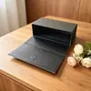 Caja de Regalo Cuadrada con Tapa y Base en Stock, Hecha de Papel Especial con Estampado Dorado, Caja de Empaque Negra, Caja de Empaque para Souvenirs, Caja de Regalo para Negocios