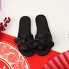 Zapatillas de Boda para el Hogar Par Rojo Festivo Nuevas Zapatillas de Boda con Lazo para Hombre y Mujer Pareja Verano Planas