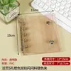 Cuaderno de hojas sueltas A8 mini con doble aro de 3 pulgadas, con purpurina, de celebridad, de cuadrícula simple, de 5 agujeros, álbum de tarjetas transparente de PVC